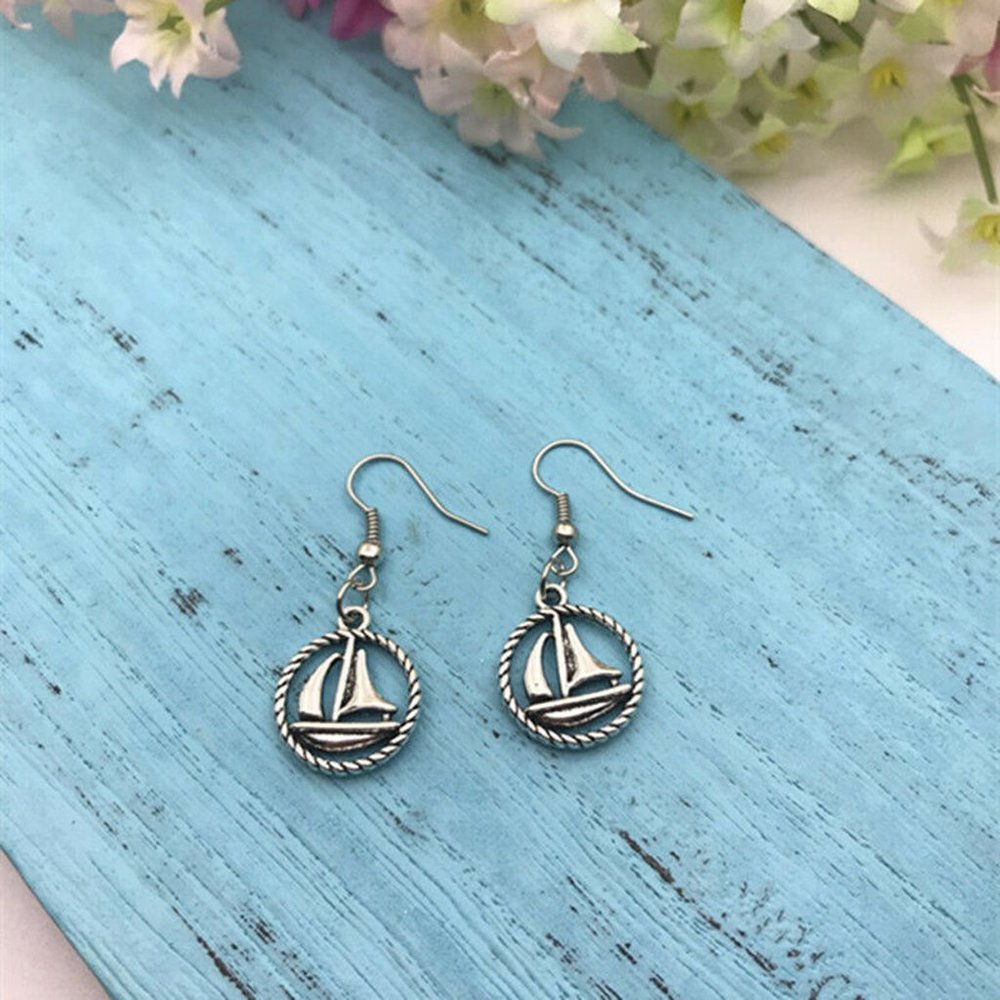Sailboat Silver Earrings